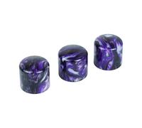 Guyker Guitar Potentiometer Control Knobs Dia. 6mm Shaft Pots, 3PCS Resin Dome Speed Tone Volume Switch Cap Set Replacement Part for Electric Guitar or Precision Bass (CKB040, Purple)