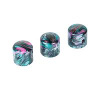 Guyker Guitar Potentiometer Control Knobs Dia. 6mm Shaft Pots, 3PCS Resin Dome Speed Tone Volume Switch Cap Set Replacement Part for Electric Guitar or Precision Bass (CKB040, Green)