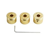 Guyker Guitar Potentiometer Control Knobs Dia. 6mm Shaft Pots, 3PCS Zinc alloy Dome Speed Tone Volume Switch Cap Set Replacement Part for Electric Guitar or Precision Bass (CKB039, Gold)