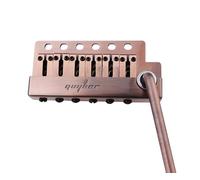 guyker Guitar Tremolo Bridge String Spacing 10.8MM with Copper Saddle And Copper Block & Spring and Claw, Pop-In Vibrato Bar, Complete Install Kit bronze