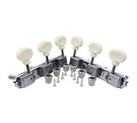 Guyker Guitar Tuners (3L + 3R Handed) - 1:15 Vintage Deluxe Tuning Key Pegs Machine Heads Replacement Parts for ST TL Style Electric, Folk or Acoustic Guitars - Nickel