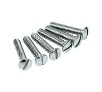 guyker Guitar Tuning Pegs Button Screws M2.5 x 14mm, 304 Stainless Steel Machine Heads Tuner Knob Mounting Screw Electric Guitar Accessories, Set of 6 Chrome