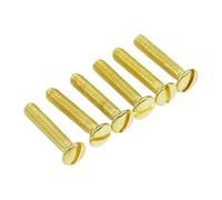 guyker Guitar Tuning Pegs Button Screws M2.5 x 14mm, 304 Stainless Steel Machine Heads Tuner Knob Mounting Screw Electric Guitar Accessories, Set of 6 Gold