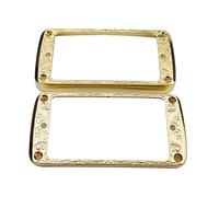 Guyker Humbucker Metal Mounting Ring with Curved Bottom Replacement Frame Compatible with Les Paul LP Style Electric Guitar (Gold)