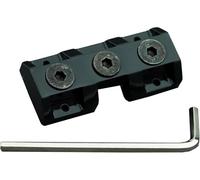 Guyker Locking Clamp for Guitar, Behind the Nut, with Screws, Pure Brass Headless Guitar Bridge String Lock CNC Machined 6 String Electric Guitar Replacement Part, Black XS001