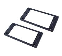 Guyker Metal Flat Humbucker Cover, Pickup Mounting Ring Set - Bridge Neck Pickups Frame Replacement Part for Electric Guitar or Precision Bass(2PCS, PR008 Black)