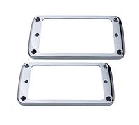 Guyker Metal Flat Humbucker Cover, Pickup Mounting Ring Set - Bridge Neck Pickups Frame Replacement Part for Electric Guitar or Precision Bass(2PCS, PR005 Chrome)