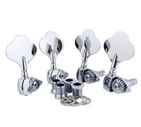 Guyker Open Frame Electric Bass Machine Head (4 Right hand) - Ratio Gear 1:20 Bass Tuners Tuning Key Pegs - chrome