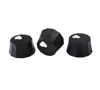 Guyker PRS Style Guitar Bass Ebony Potentiometer Control Knobs - 3PCS Speed Tone Volume Top Hat Knob Heart-shaped Pattern Surface Replacement for Electric Guitar or Precision Bass