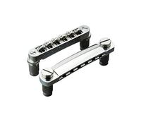 Guyker Titanium Alloy Guitar Tune-O-Matic Roller Saddle Bridge + Stop Bar Tailpiece Combo with Anchors and Studs Replacement Compatible with LP SG EPI 6 String Electric Guitar(GS001 + GM005-TI)