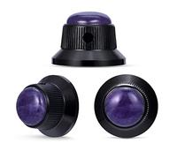 Guyker Top Hat Guitar Bass Potentiometer Control Knobs with 6mm Dia. Shaft Pots - 3PCS Bell Speed Tone Volume Knob Replacement for Electric Guitar or Precision Bass, Amethyst Stone Top