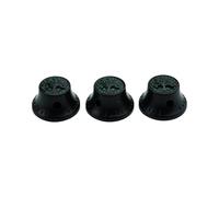 Guyker Top Hat Potentiometer Control Knobs Dia. 6.3mm Shaft Pots, 3PCS Zinc alloy Bell Speed Tone Volume Switch Knob with Tree Of Life Surface Replacement for Electric Guitar Bass, CKB033 Black