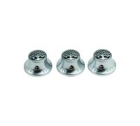Guyker Top Hat Potentiometer Control Knobs Dia. 6.3mm Shaft Pots, 3PCS Zinc alloy Bell Speed Tone Volume Switch Knob with Tree Of Life Surface Replacement for Electric Guitar Bass, CKB033 Chrome