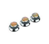 Guyker Top Hat Potentiometer Control Knobs with 6.3mm Dia. Shaft Pots - 3PCS Aluminium alloy Bell Speed Tone Volume Switch Knob Replacement for Electric Guitar or Precision Bass, Chrome CKB019A