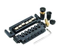 Guyker Wraparound Guitar Bridge GM004 & TP2 Tailpiece Set Replacement Part for Electric Guitars (Black)