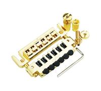 Guyker Wraparound Guitar Bridge GM004 & TP2 Tailpiece Set Replacement Part for Electric Guitars (Gold)