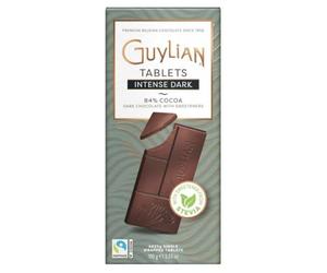 Guylian Intense Dark Chocolate Tablets, 84% Cocoa with Stevia, 100g, Pack of 6