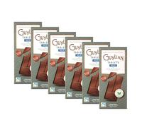 GuyLian Milk Chocolate Bars with Stevia 100g 6-Pack - Belgian Milk Chocolate Sweetened with Stevia - Sugar-Free Alternative, Fairtrade Certified, No Soy, No Gluten - christmas chocolate