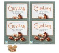 Guylian The Original Seashells Belgian Chocolates with Hazelnut Praliné Filling 65g By SSN Spark Systems Network (Pack of 4)