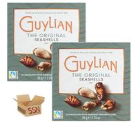 Guylian The Original Seashells Belgian Chocolates with Hazelnut Praliné Filling 65g By SSN Spark Systems Network (Pack of 2)