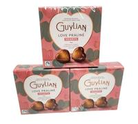 Guylians Love Praline Chocolate Hearts Belgian Premium Chocolate with Hazelnut Praline Filling for Valentine's day Mother's day Easter Celebration Birthday (Pack of 3 (42g X 3))
