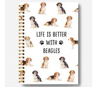 Guymn Beagle Dog Spiral Notebook Journal 5.5x8.3 Inch