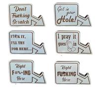 GUYOMM Billiards Wooden Maker,6PCS Funny Snooker Pool Game Table Sign, Billiards Accessories Wood Pocket Maker Decoration for Women Men Adults Gift