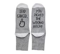 GUYOMM Cotton Cancer Socks for Women,Chemotherapy Gifts Cancer Gifts for Woman,Chemo Patient Must Have Socks Cheer Up Gift