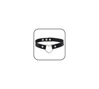 GUYOSWXNM Black Submissive Necklace for Women Velvet Day Collar Choker Necklace Silver Bell Leather Pendent Delicate Gothic Sub Collar Choker Trendy Circle Heart Accessories Jewelry (silver A)
