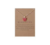 GUYOSWXNM Butterfly Necklace for Women Colorful Butterfly Pendant Necklace Bohemian Style Adjustable Acrylic Birthday Friendship Party Costume Jewelry (Red)
