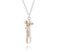 GUYOSWXNM Couple Hugging Necklace Two-Toned Affectionate Couple Hug Necklaces for Him and Her Couples Jewelry for Boyfriend and Girlfriend (A2)