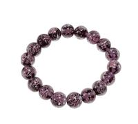 GUYOSWXNM Firefly Luminous Beaded Stretch Bracelet for Women Glow in The Dark Bracelet Crystal Jewelry (Purple)