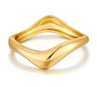 GUYOSWXNM Gold Chunky Bangle Bracelets For Women Trendy Irregular Open Cuff Bangles Thick Wrist Wrap Gold Jewelry for Women (gold bangle)