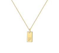 GUYOSWXNM Gold Initial Necklace for Women, Unique Gold Letter choker, Dainty Name choker, Personalized Initial Tag Pendant Necklace for Women (F)
