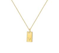 GUYOSWXNM Gold Initial Necklace for Women, Unique Gold Letter choker, Dainty Name choker, Personalized Initial Tag Pendant Necklace for Women (V)