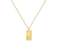 GUYOSWXNM Gold Initial Necklace for Women, Unique Gold Letter choker, Dainty Name choker, Personalized Initial Tag Pendant Necklace for Women (D)