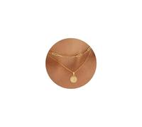 GUYOSWXNM Initial Necklaces for Women - 18K Solid Gold Over Layered Gold Necklace Cute Hexagon Letter Initial Necklace Layered Necklaces for Women Jewelry Gifts (L)