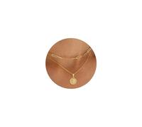 GUYOSWXNM Initial Necklaces for Women - 18K Solid Gold Over Layered Gold Necklace Cute Hexagon Letter Initial Necklace Layered Necklaces for Women Jewelry Gifts (P)