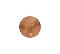 GUYOSWXNM Initial Necklaces for Women - 18K Solid Gold Over Layered Gold Necklace Cute Hexagon Letter Initial Necklace Layered Necklaces for Women Jewelry Gifts (S)