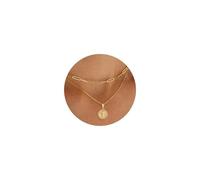 GUYOSWXNM Initial Necklaces for Women - 18K Solid Gold Over Layered Gold Necklace Cute Hexagon Letter Initial Necklace Layered Necklaces for Women Jewelry Gifts (T)