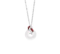 GUYOSWXNM Women's S925 Silver Chinese Koi and Jade Pendant Necklace - Low Allergy, Elegant Women's Jewelry (silver)