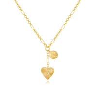 GUYOSWXNM Women's unique love pendant necklace, metal badge, high-end and versatile 18K gold plated chain, women's jewelry gift