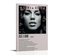GUYREWGRUG Alicia Keys Poster for Room Bed Room Decor Canvas Wall Art Poster 16x24inch(40x60cm) Frame-style