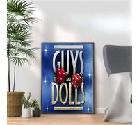 Guys and Dolls Poster Print, Musical Print, A4 A3 West End Broadway Theatre Show, Wall Art Deco Special Canvas West End Print, London theatre art frame options (A3 Print Only)