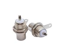 GUYTRM 10PCS Phono Chassis Panel Mount Female Adapter Socket Phono Plug Jack Audio Amplifier Soldering Connector Nickel Plated lingli(100pcs)