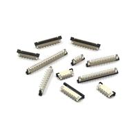 GUYTRM 10pcs Socket 0.5mm 4/6/8/10/12/14/16/20/24/30/34/40/50 Pin Vertical Ribbon Flat Connector lingli(10Pcs 50Pin)