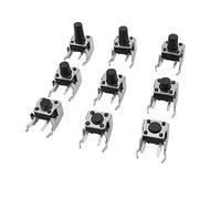 GUYTRM 20Pcs 6x6 PCB Momentary Tactile Tact Push Button 4-Pin Self-reset Switch Right Angle With stent 6 * 6 * 4.3/4.5/5/6/7/7.5/8/9/10mm lingli(6x6x10mm)