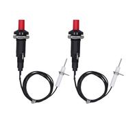 GUYTRM 2Pcs Piezo Igniter 1 Out 2 Push Button with Ignition Needle Wire 1 Meter Piezoelectric Ignition Oven Heater Kitchen lingli