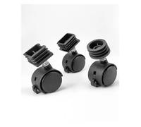 GUYTRM 4 Pieces/Batch 20mm-50mm Swivel Casters Adjustable Wheel Sleeves with Brakes Universal Wheels Silent Hand Push Wheels lingli(20mm)