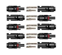 GUYTRM 5 Pairs/Lot Solar Connectors 2pcs Spanner Waterproof Solar Panel Connector SOLAR PV Connector Solar Cable 2.5/4/6mm2 lingli(5 Pairs A Type)